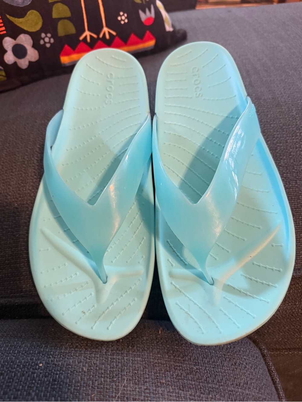 CROCS Women's Light Blue Flip Flop Sandals